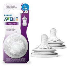 PHILIPS AVENT NATURAL Smoczek ŚREDNI 3+ 2pak