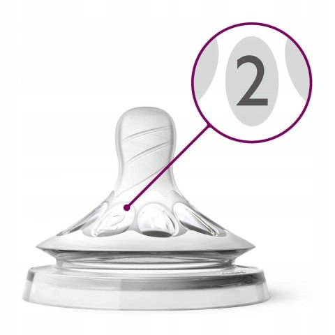 PHILIPS AVENT NATURAL Smoczek WOLNY 1+ 2pak PHILIPS AVENT NATURAL Smoczek WOLNY 1+ 2pak