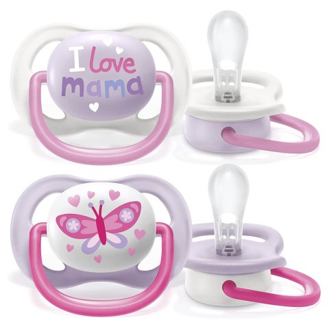 Smoczek Avent uspokajający symetryczny Philips Ultra Air 0+ 2pak SCF080/02