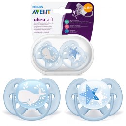 PHILIPS AVENT Smoczek ULTRA SOFT 6+ 2pak ETUI