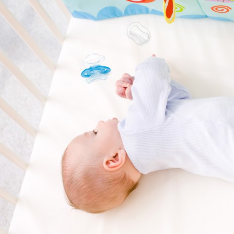 Gryzak silikonowy Babyono na ząbkowanie do chłodzenia w lodówce niebieski