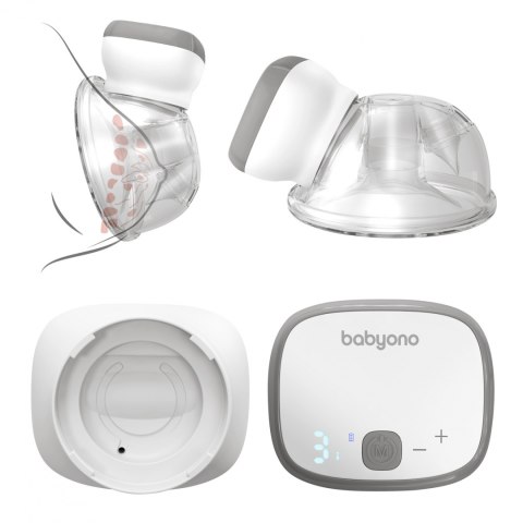 Laktator elektryczny muszlowy Babyono Shelly bezprzewodowy kompaktowy 150ml
