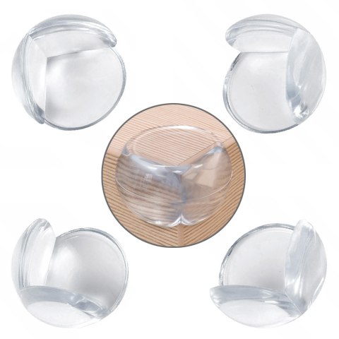 Zabezpieczenia na rogi Babyono silikonowe osłony narożników bezbarwne 4 szt