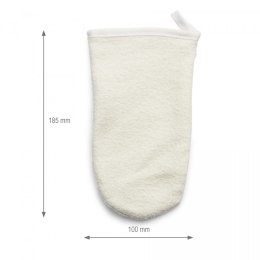 Myjka Akuku Rękawica frotte do mycia niemowląt bawełna 18 x 9,5 cm ecru