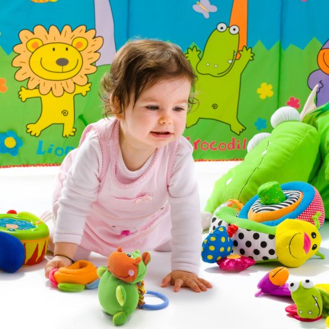 Pluszak przytulanka Eurobaby hipopotam grzechotka sensoryczna zielona Pluszak przytulanka Eurobaby hipopotam grzechotka sensoryczna zielona
