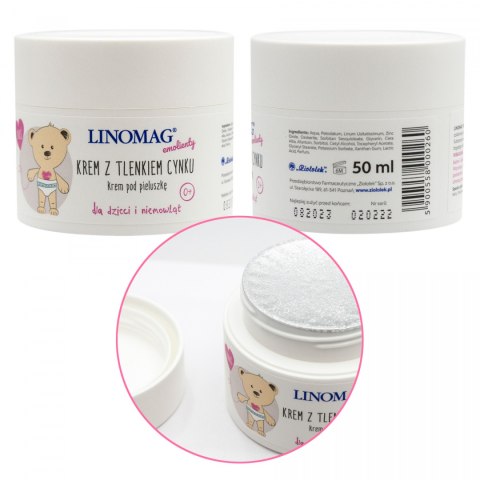 Linomag Krem z tlenkiem cynku na odparzenia do skóry pod pieluszką 50ml Linomag Krem z tlenkiem cynku na odparzenia do skóry pod pieluszką 50ml