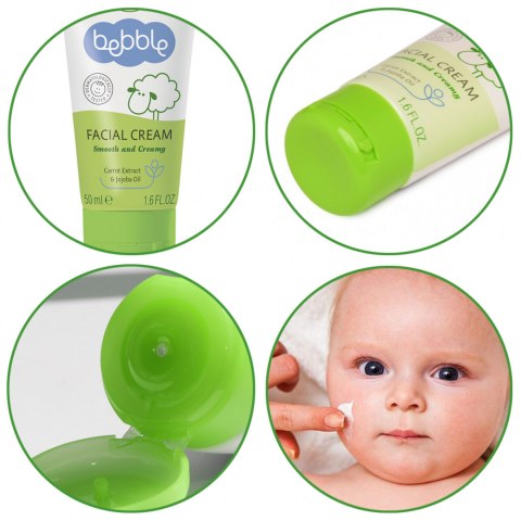 Krem do twarzy dla dzieci ochronny Bebble witamina C olej jojoba 50 ml 0+ Krem do twarzy dla dzieci ochronny Bebble witamina C olej jojoba 50 ml 0+