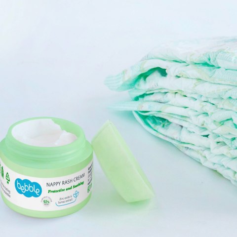 Krem z tlenkiem cynku kojący dla niemowląt na odparzenia Bebble 60 ml 0+ Krem z tlenkiem cynku kojący dla niemowląt na odparzenia Bebble 60 ml 0+