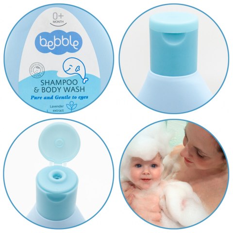Szampon do włosów i ciała Bebble żel 2w1 dla dzieci lawenda 200 ml 0+ Szampon do włosów i ciała Bebble żel 2w1 dla dzieci lawenda 200 ml 0+