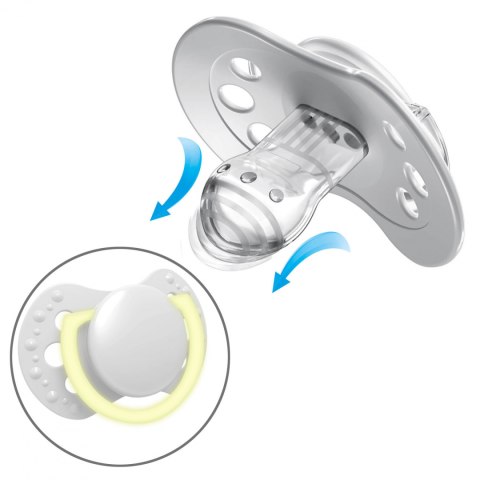 Smoczek LOVI uspokajający symetryczny silikon etui 0-2m+ 2pak 22/900girl