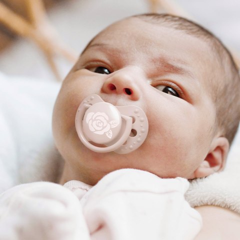 Smoczek LOVI uspokajający symetryczny silikon etui 0-2m+ 2pak 22/900girl