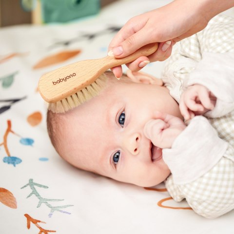 Szczotka do włosów dla niemowląt BabyOno naturalne miękkie kozie włosie Szczotka do włosów dla niemowląt BabyOno naturalne miękkie kozie włosie