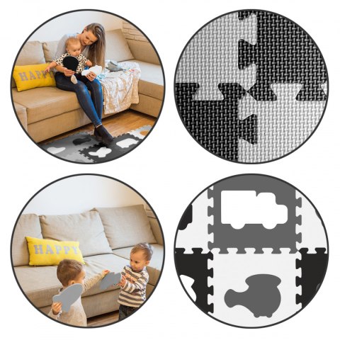 BabyOno PUZZLE PIANKOWE MATA pojazdy 10 szt 1 m2 BabyOno PUZZLE PIANKOWE MATA pojazdy 10 szt 1 m2