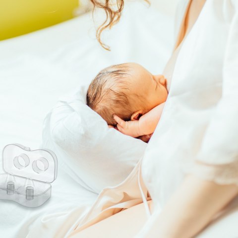 Silikonowe osłonki na piersi Babyono do karmienia 2 szt. rozmiar M 21 mm Silikonowe osłonki na piersi Babyono do karmienia 2 szt. rozmiar M 21 mm