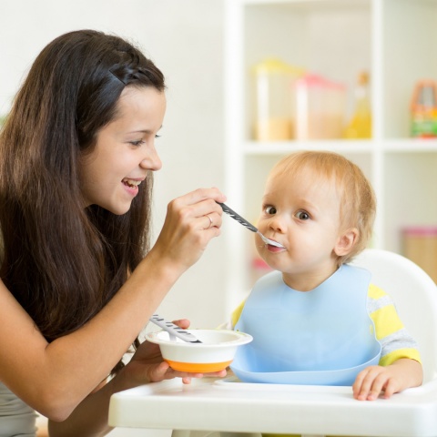 Sztućce dla dzieci Babyono ze stali szlachetnej łyżka widelec szare 6m+