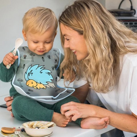 Fartuszek kuchenny dla dzieci BabyOno śliniak zmywalny z kieszonką 24+ Jeż Fartuszek kuchenny dla dzieci BabyOno śliniak zmywalny z kieszonką 24+ Jeż