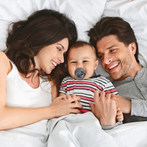 Smoczek BIBS uspokajający naturalny kauczuk Hevea okrągły 18+ 2pack 130223