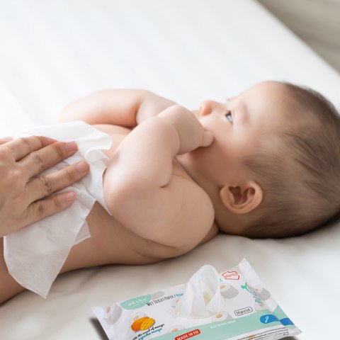 Nawilżany papier toaletowy Akuku spłukiwalny biodegradowalny 50 szt Nawilżany papier toaletowy Akuku spłukiwalny biodegradowalny 50 szt
