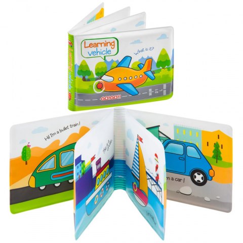 Książeczka edukacyjna Bocioland miękka piszcząca do wody pojazdy 8 str.