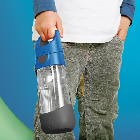 Bbox butelka tritanowa Kubek Bidon Słomka Rurka silikonowa 450 ml 9+ BLUE SLATE Bbox butelka tritanowa Kubek Bidon Słomka Rurka silikonowa 450 ml 9+ BLUE SLATE