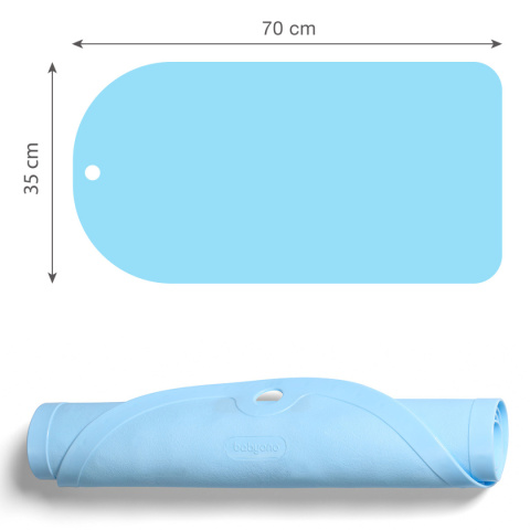 Mata antypoślizgowa do wanny Babyono na przyssawki 70 x 35 cm niebieska Mata antypoślizgowa do wanny Babyono na przyssawki 70 x 35 cm niebieska