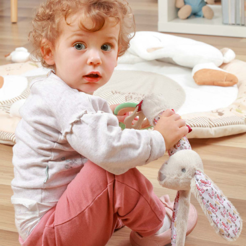 Pluszak przytulanka grzechotka Babyono sensoryczna z gryzakiem Rabbit Milly Pluszak przytulanka grzechotka Babyono sensoryczna z gryzakiem Rabbit Milly