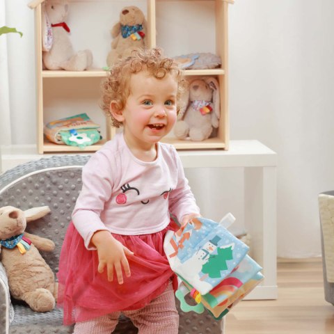Książeczka sensoryczna Babyono kontrastowa z gryzakiem zawieszką Pory Roku Książeczka sensoryczna Babyono kontrastowa z gryzakiem zawieszką Pory Roku