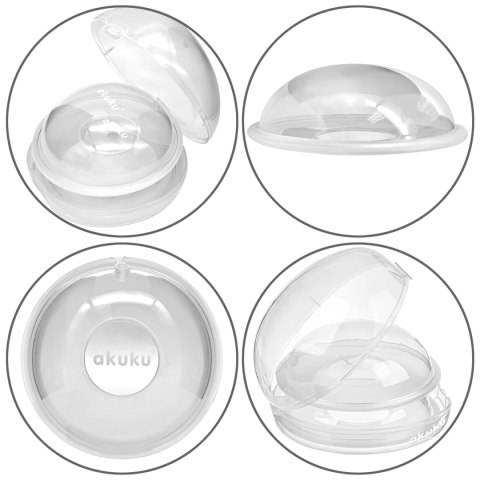 Muszle laktacyjne Akuku silikonowe osłonki piersi uniwersalne 2 szt.