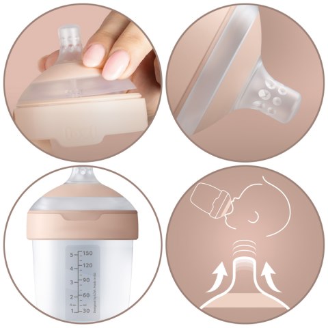 Butelka Lovi antykolkowa Mammafeel szeroka wolny przepływ 150 ml 0+ 21/595