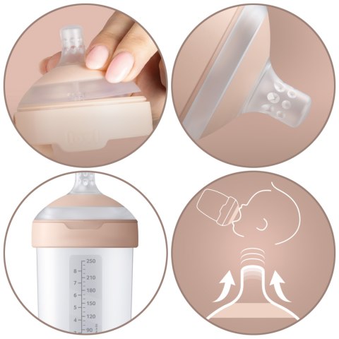 Butelka Lovi antykolkowa Mammafeel szeroka wolny przepływ 250 ml 3+ 21/596