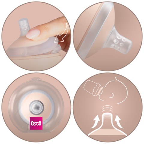 Smoczek LOVI Mammafeel do karmienia antykolkowy do kaszki i gęstego 6+