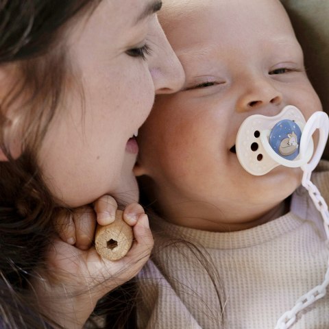 Smoczek LOVI uspokajający symetryczny silikon etui 18m+ 2pak 22/916boy