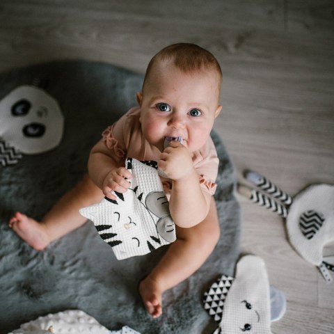 Przytulanka kontrastowa Babyono szeleścik sensoryczny Kitty Blink & Smile