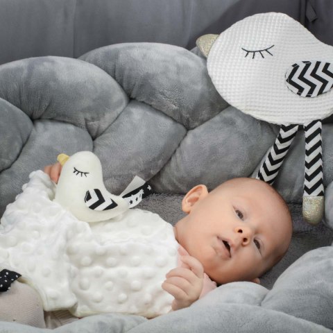 BabyOno PRZYTULANKA KOCYK MINKY 3w1 Delikatny Ptaszek Bawełna 0+ BabyOno PRZYTULANKA KOCYK MINKY 3w1 Delikatny Ptaszek Bawełna 0+