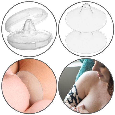 Osłonki na brodawki Akuku ochronne silikonowe do karmienia uniwersalne 2szt