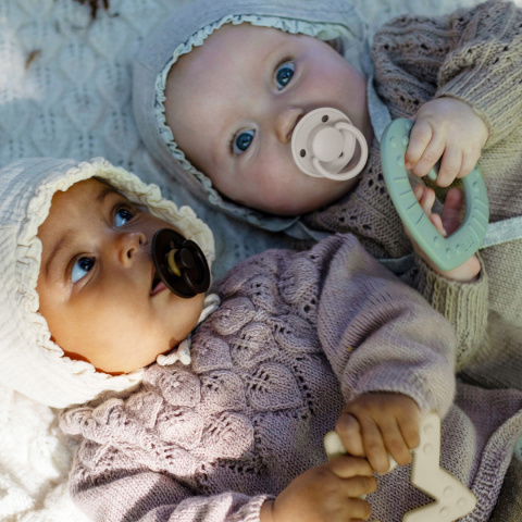 Smoczek BIBS De Lux uspokajający silikonowy okrągły 0-36 2pack 150215