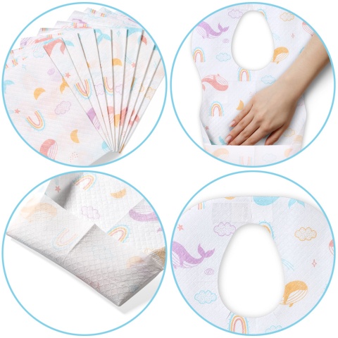 BabyOno Śliniak jednorazowy z kieszonką miękki mocny zestaw 10 szt 6+