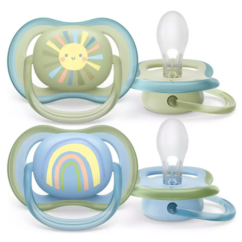 Philips Avent Smoczek uspokajający symetryczny Ultra Air 0+ 2pak SCF085/58 Philips Avent Smoczek uspokajający symetryczny Ultra Air 0+ 2pak SCF085/58