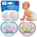 Philips Avent Smoczek uspokajający symetryczny Ultra Air 0+ 2pak SCF085/59