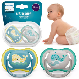 Smoczek Avent uspokajający symetryczny Philips Ultra Air 18+ 2pak SCF349/24