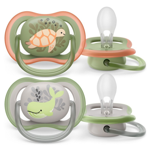 Philips Avent Smoczek uspokajający symetryczny Ultra Air 6+ 2pak morski Philips Avent Smoczek uspokajający symetryczny Ultra Air 6+ 2pak morski