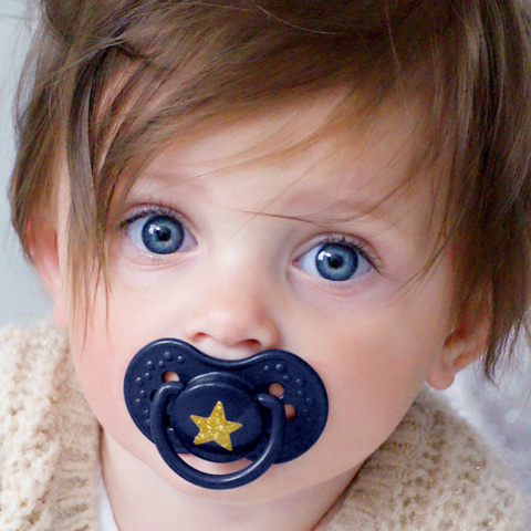 Smoczek LOVI uspokajający symetryczny silikon etui 18m+ 2pak 22/895_blue