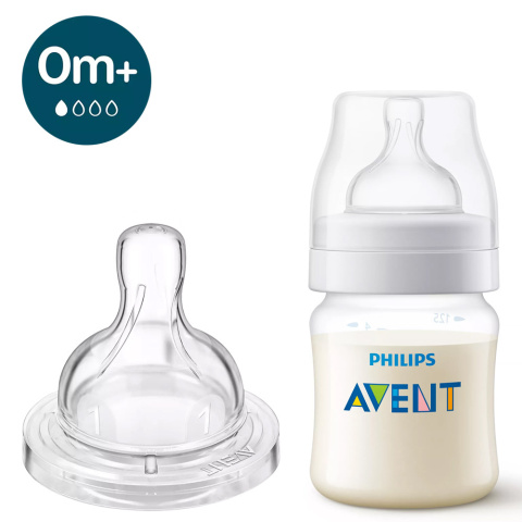 Butelka Avent antykolkowa Philips Classic wąska 125 ml 0+ SCY100/01 Butelka Avent antykolkowa Philips Classic wąska 125 ml 0+ SCY100/01