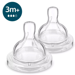 Philips Avent Classic Smoczek antykolkowy do karmienia wolny 3+ 2pak