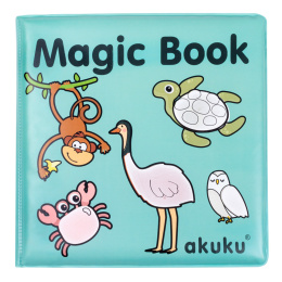 Książeczka sensoryczna Akuku magiczna edukacyjna miękka do wody Magic Book