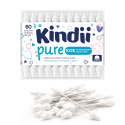 Patyczki do uszu Kindii Pure dla niemowląt 100% biodegradowalne 60 szt.