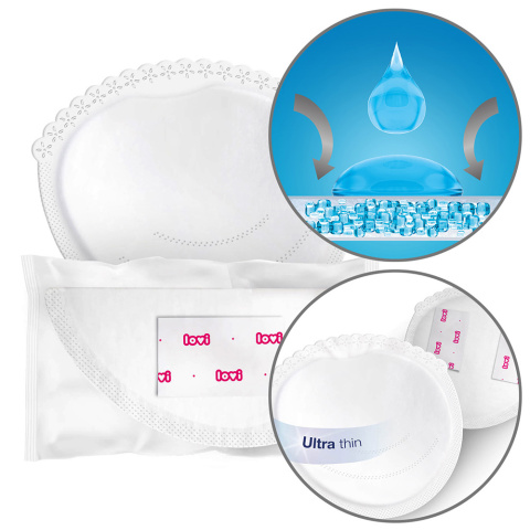 Wkładki laktacyjne LOVI Discreet Elegance wysokochłonne białe 60 szt. Wkładki laktacyjne LOVI Discreet Elegance wysokochłonne białe 60 szt.