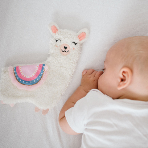Przytulanka pluszowa sensoryczna szeleścik Babyono miękka Lama Lulu różowa Przytulanka pluszowa sensoryczna szeleścik Babyono miękka Lama Lulu różowa