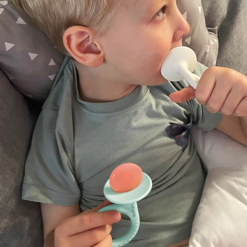 Gryzak sensoryczny silikonowy BabyOno na ząbkowanie Snail zielono różowy Gryzak sensoryczny silikonowy BabyOno na ząbkowanie Snail zielono różowy