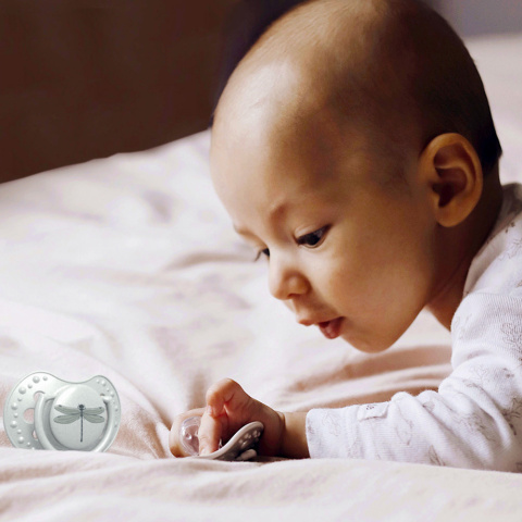 Smoczek LOVI uspokajający symetryczny silikon etui 0m+ 2pak 22/869boy